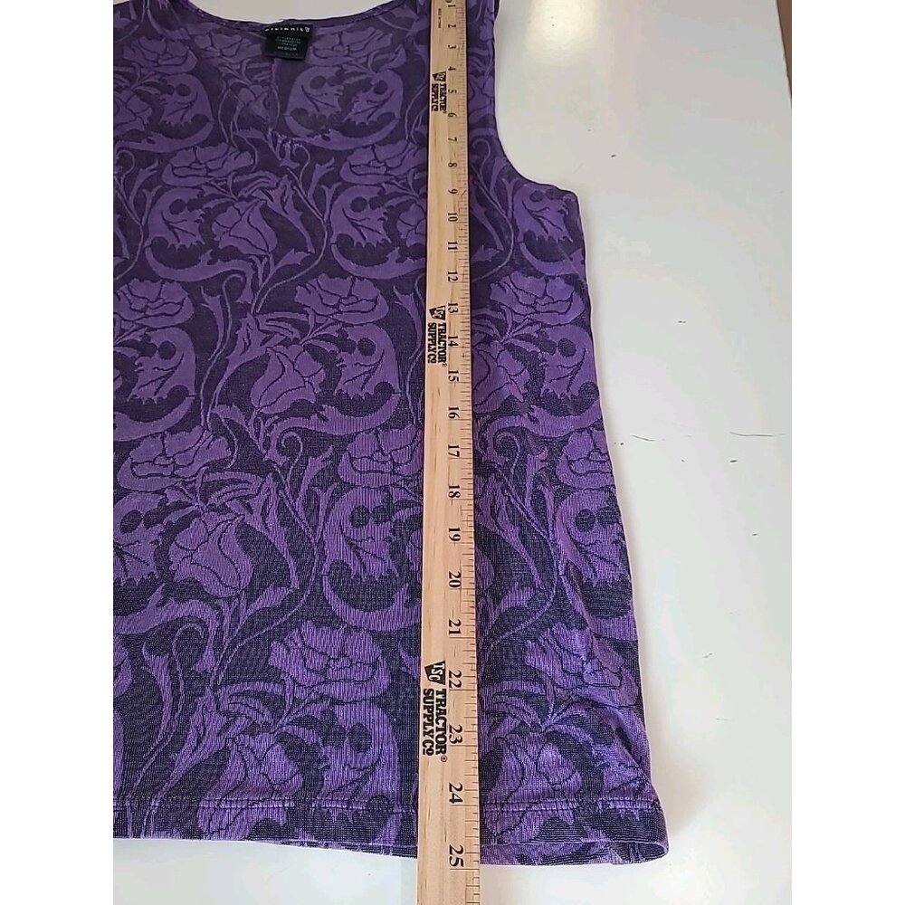Citiknits 2 Pc Cardigan Sweater Tank Womens M Slinky Knit Open Front Purple - Picture 12 of 14